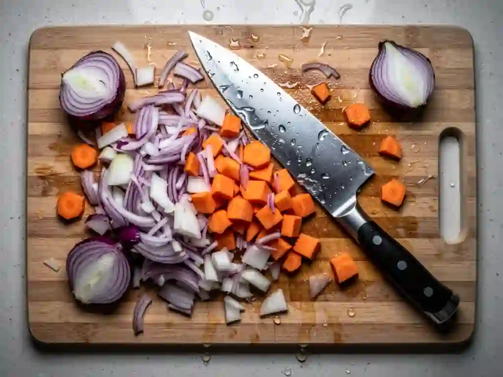 Messy chopping board